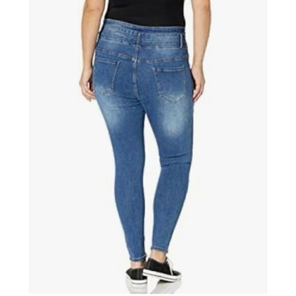 CITY CHIC NWT Trendy Plus Size Asha Bailey Skinny Jeans 22S - Picture 4 of 6